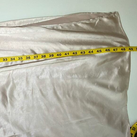 NWT | LUSH | Mock Neck Satin Midi Dress | Irish Cream | Large - Picture 14 of 14